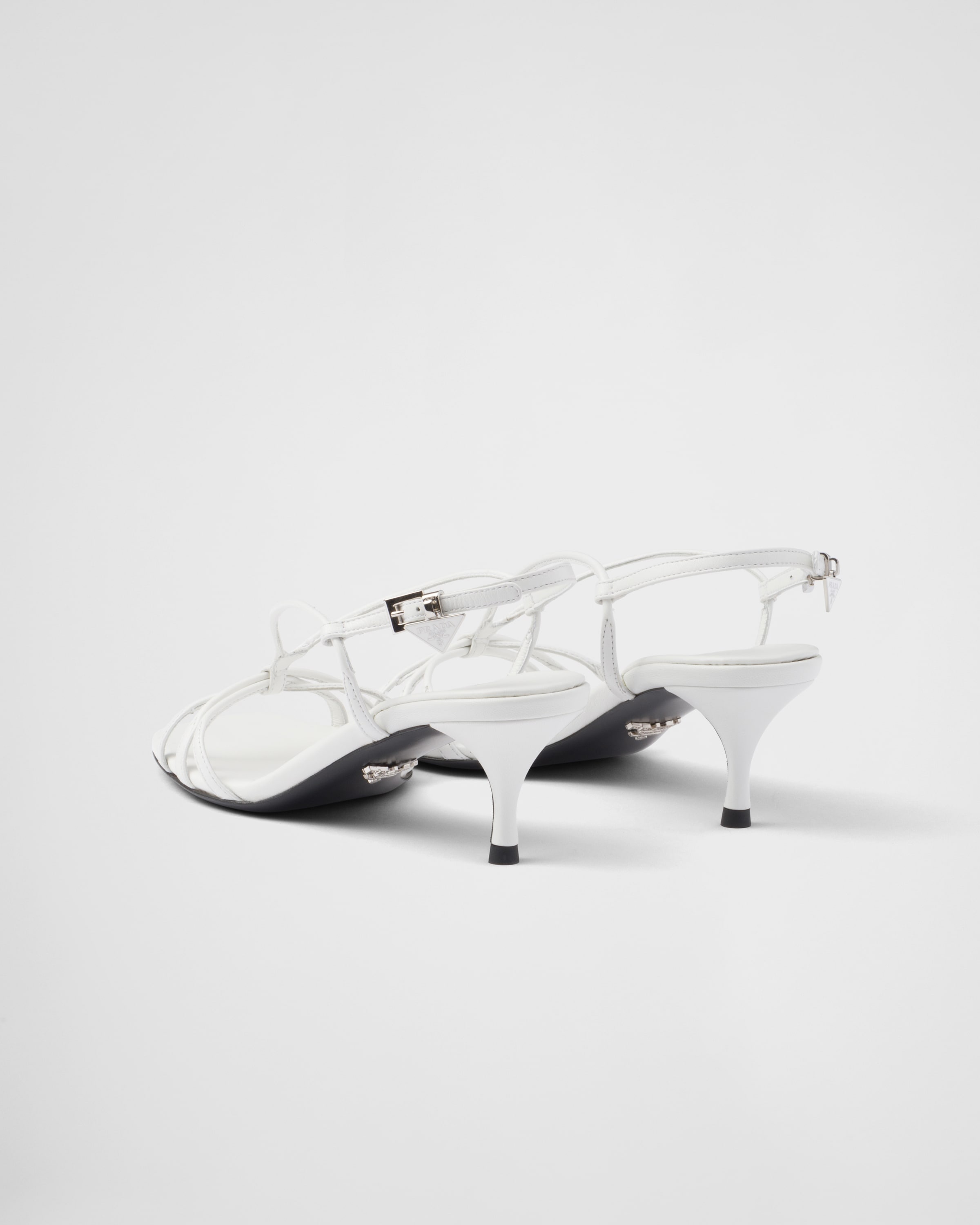 Heeled leather sandals - 5
