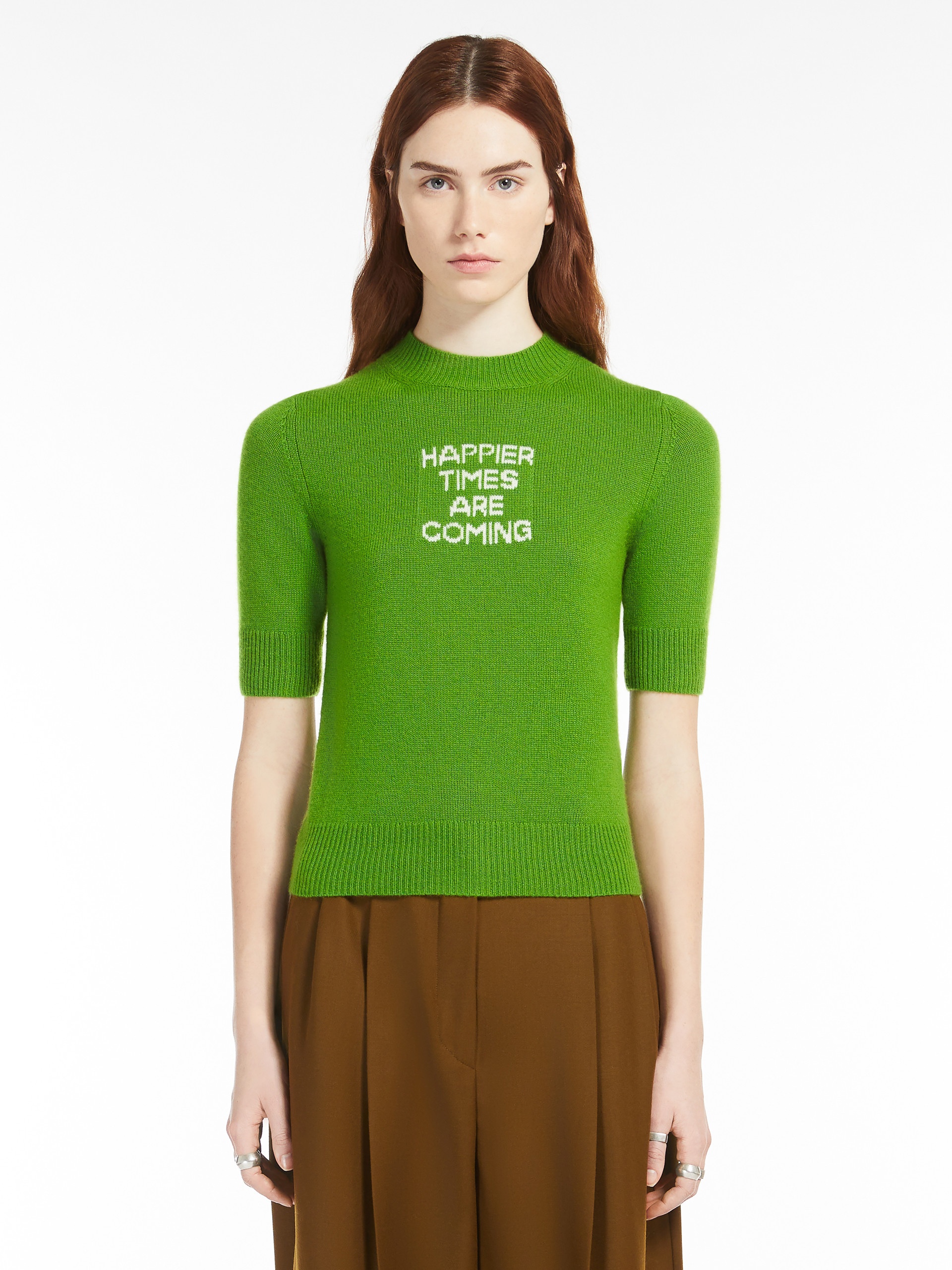 RENON Short-sleeved wool and cashmere sweater - 3