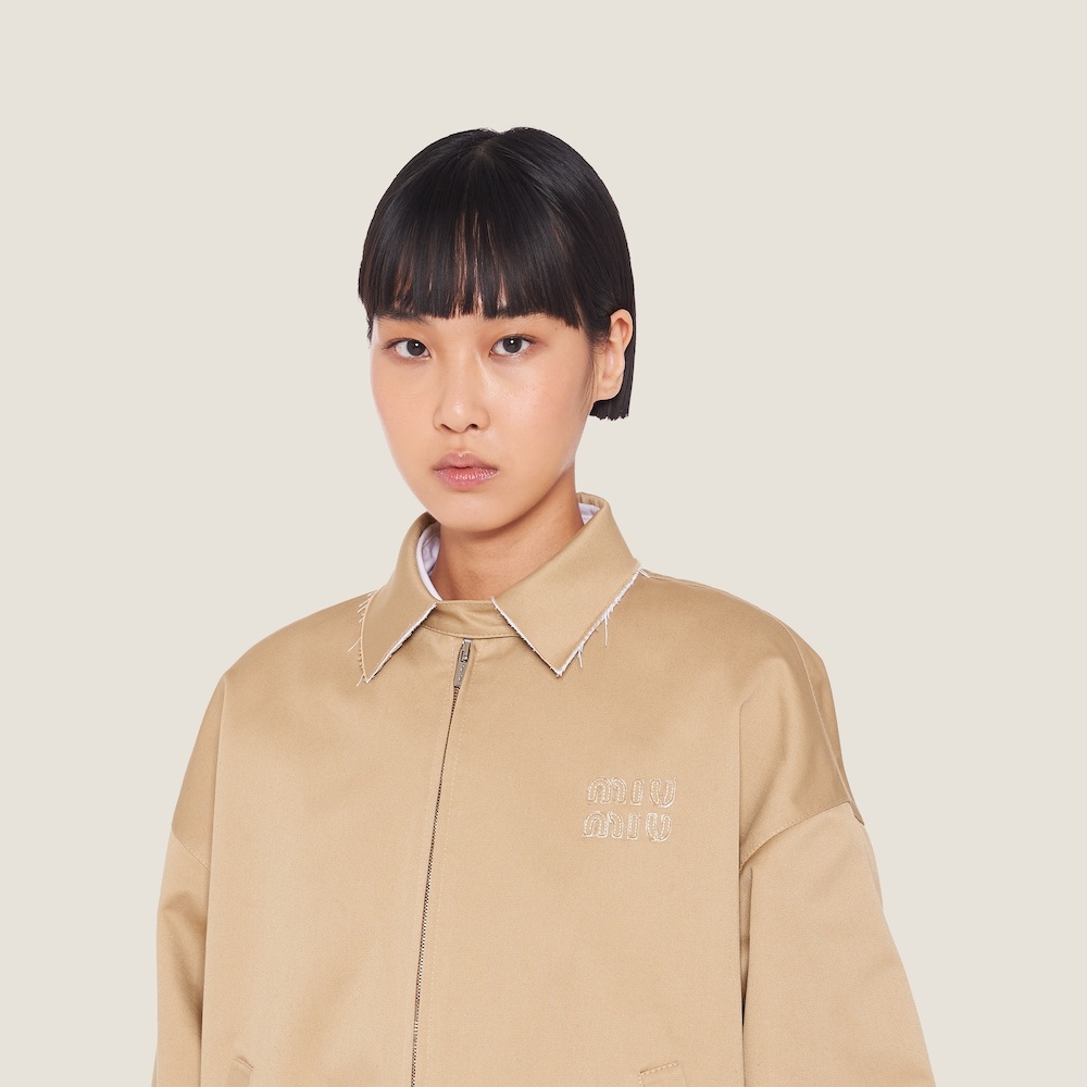 Oversized chino blouson jacket