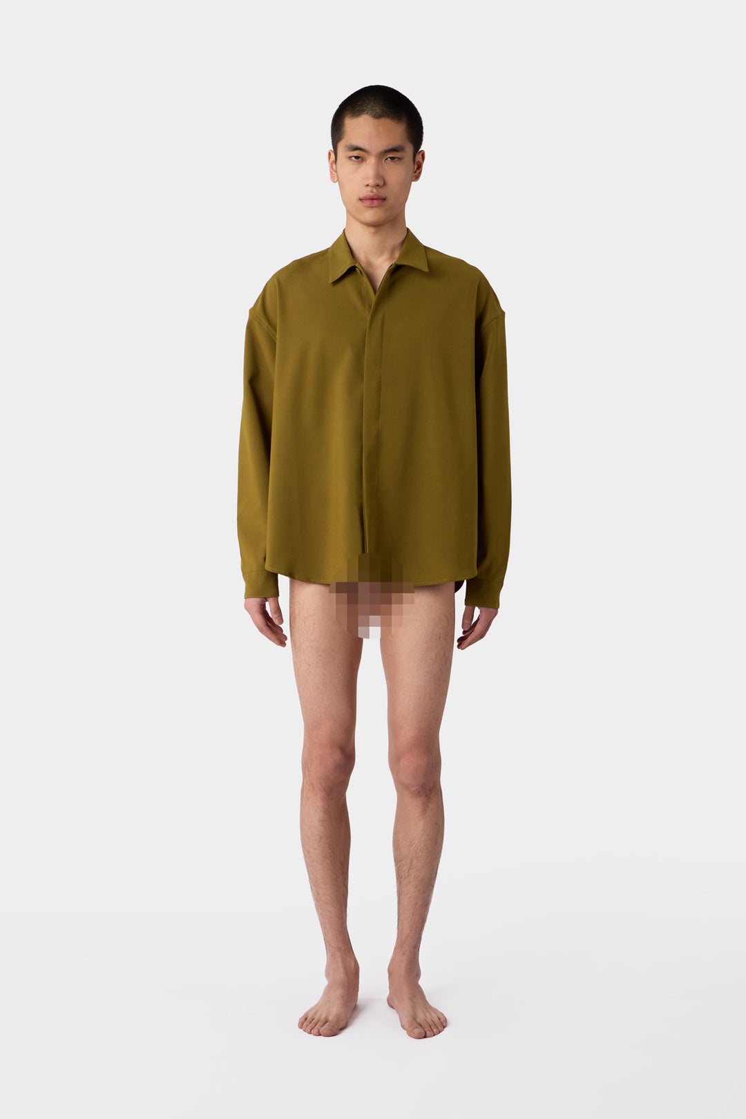 OVER SHIRT / olive green - 4