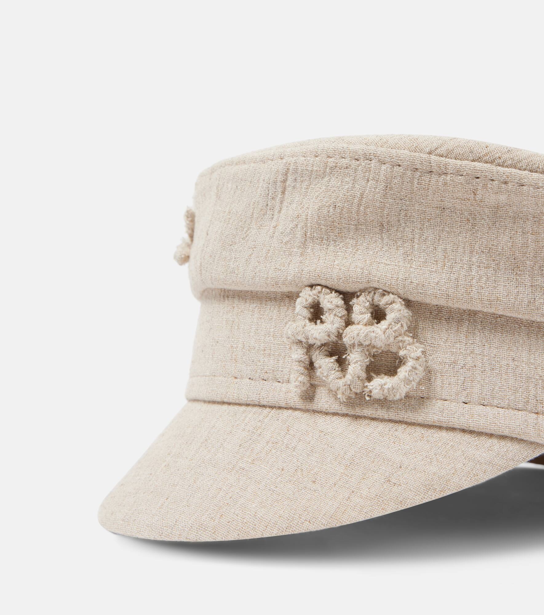Linen-blend newsboy cap - 4