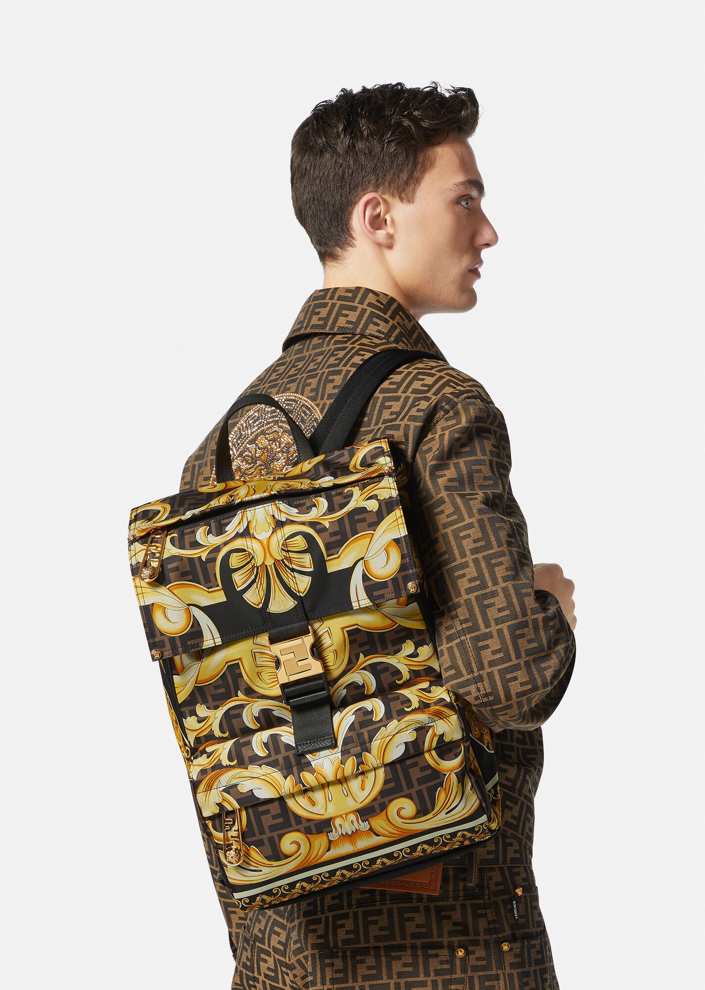Fendace Gold Baroque Backpack - 6