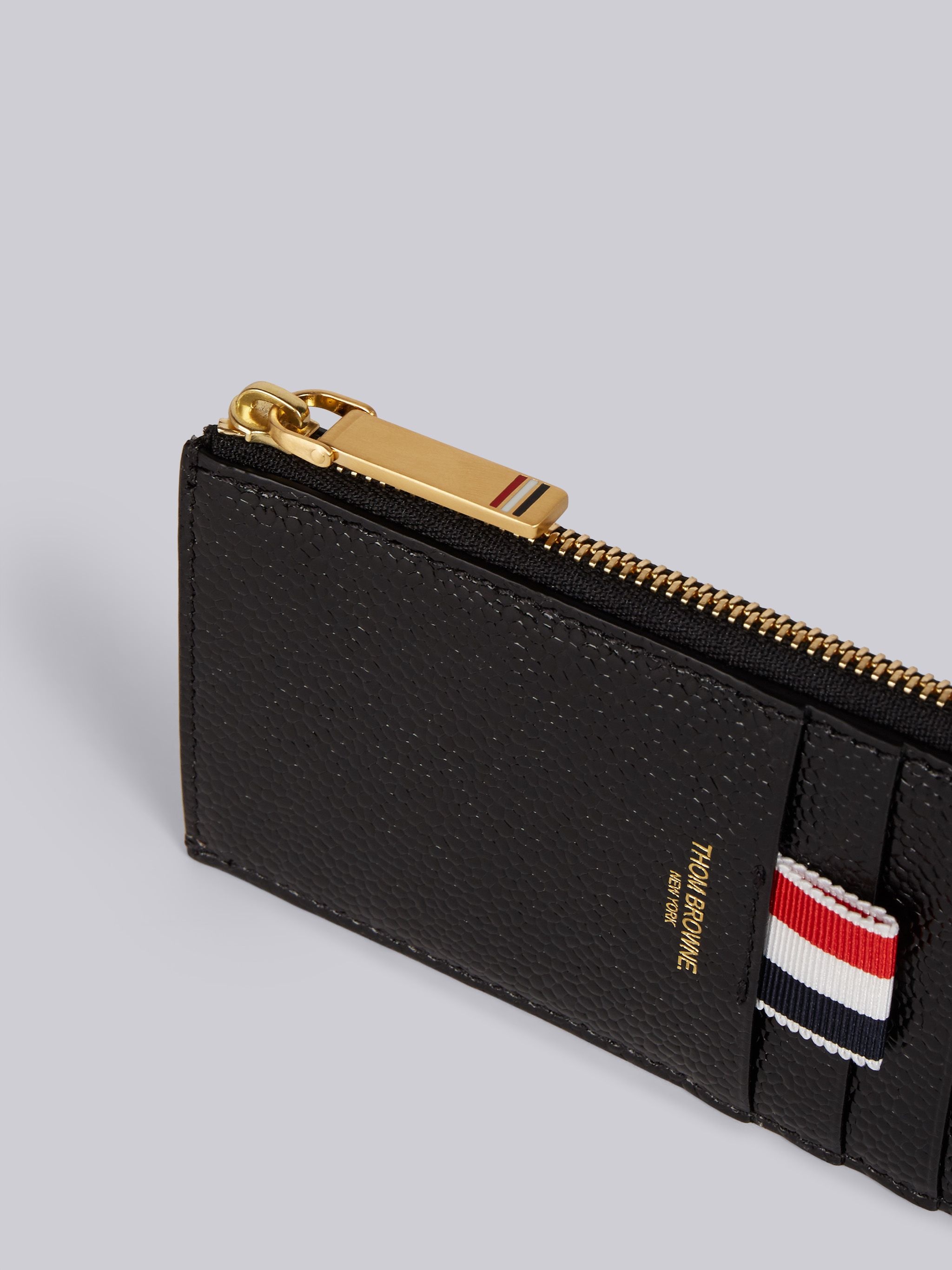 Half Zip Around Wallet In Pebble Lucido Leather - 2