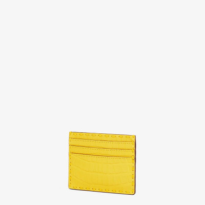 FENDI Yellow alligator leather card holder outlook