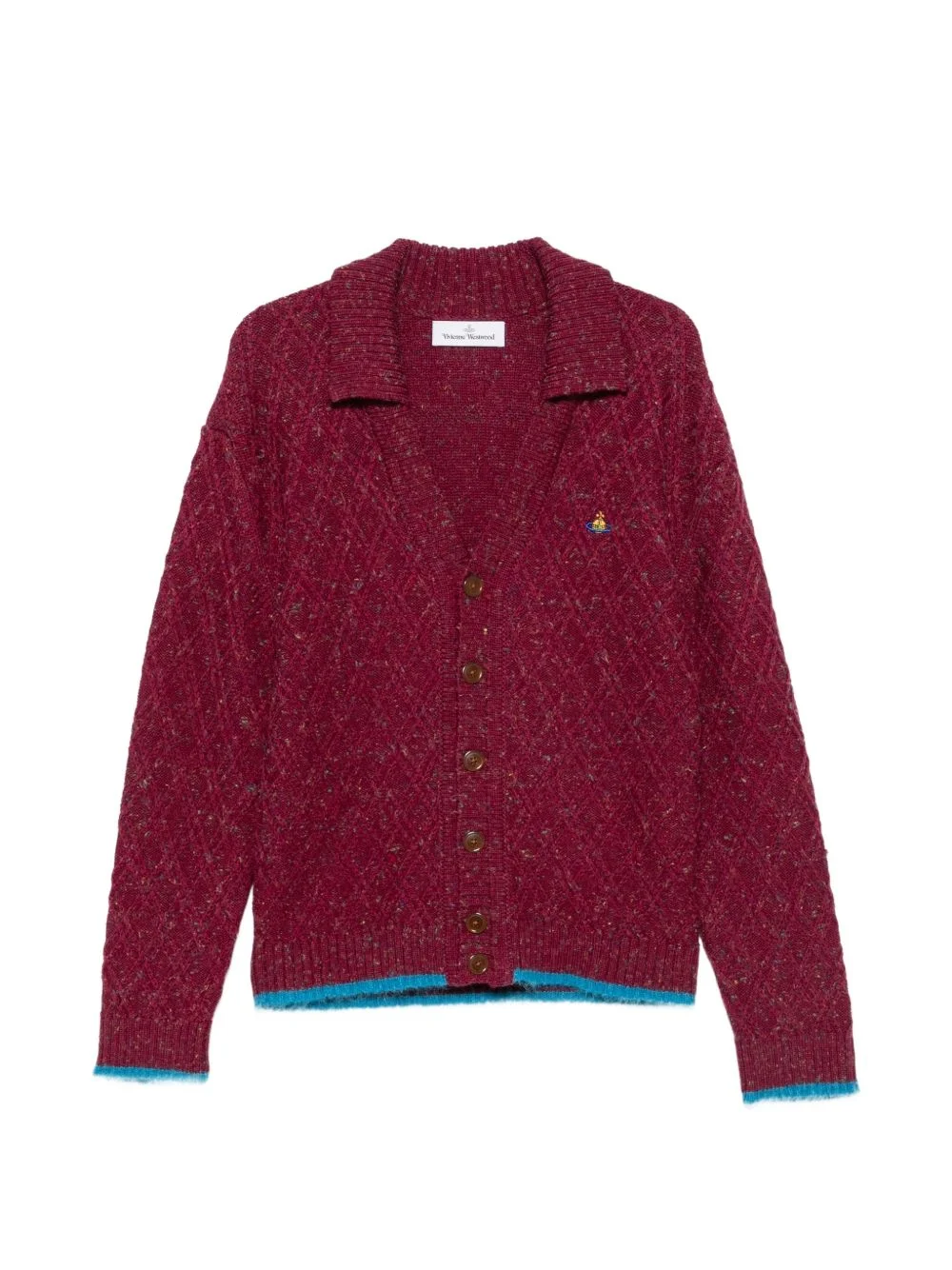 Romy diamond-quilted knit cardigan - 1