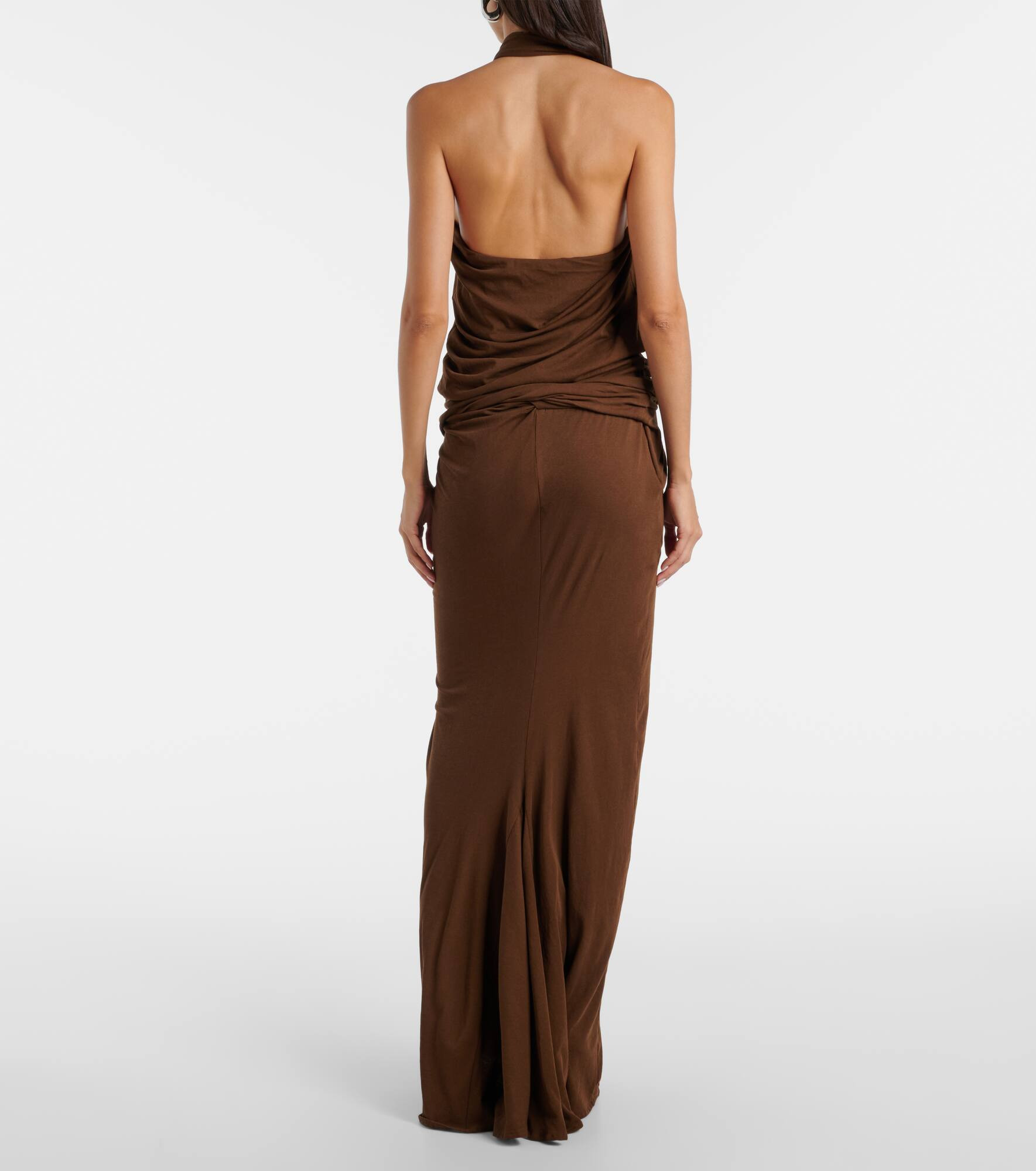 Shroud cotton-blend jersey maxi dress - 3