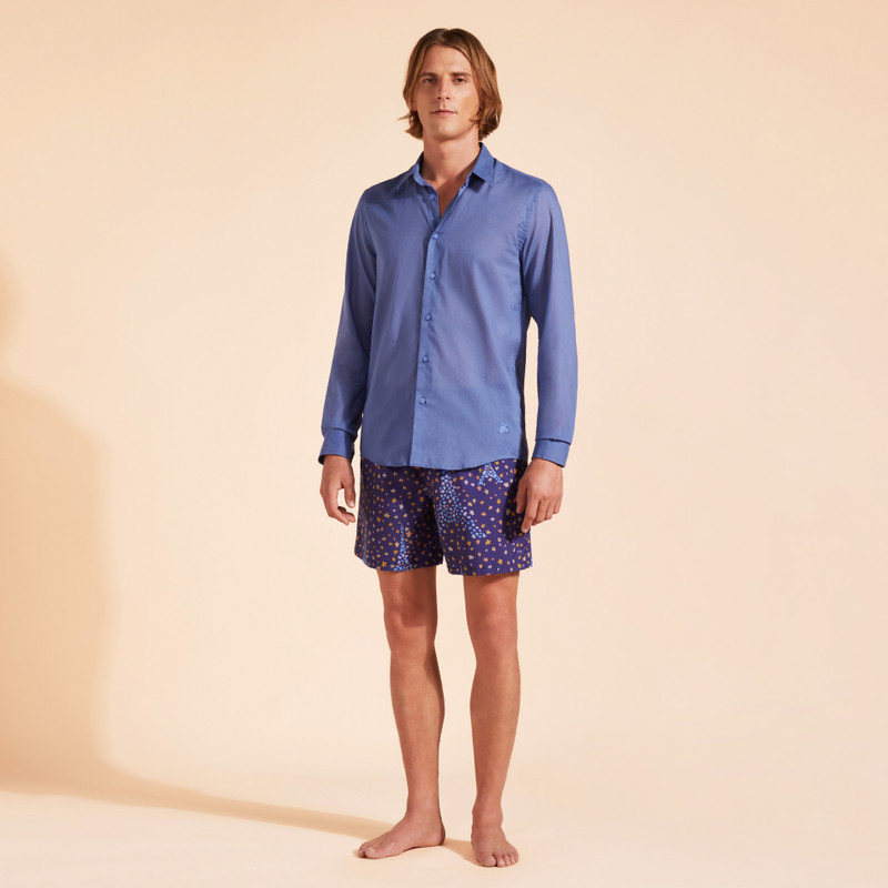 Vilebrequin Unisex Cotton Voile Lightweight Shirt Solid outlook