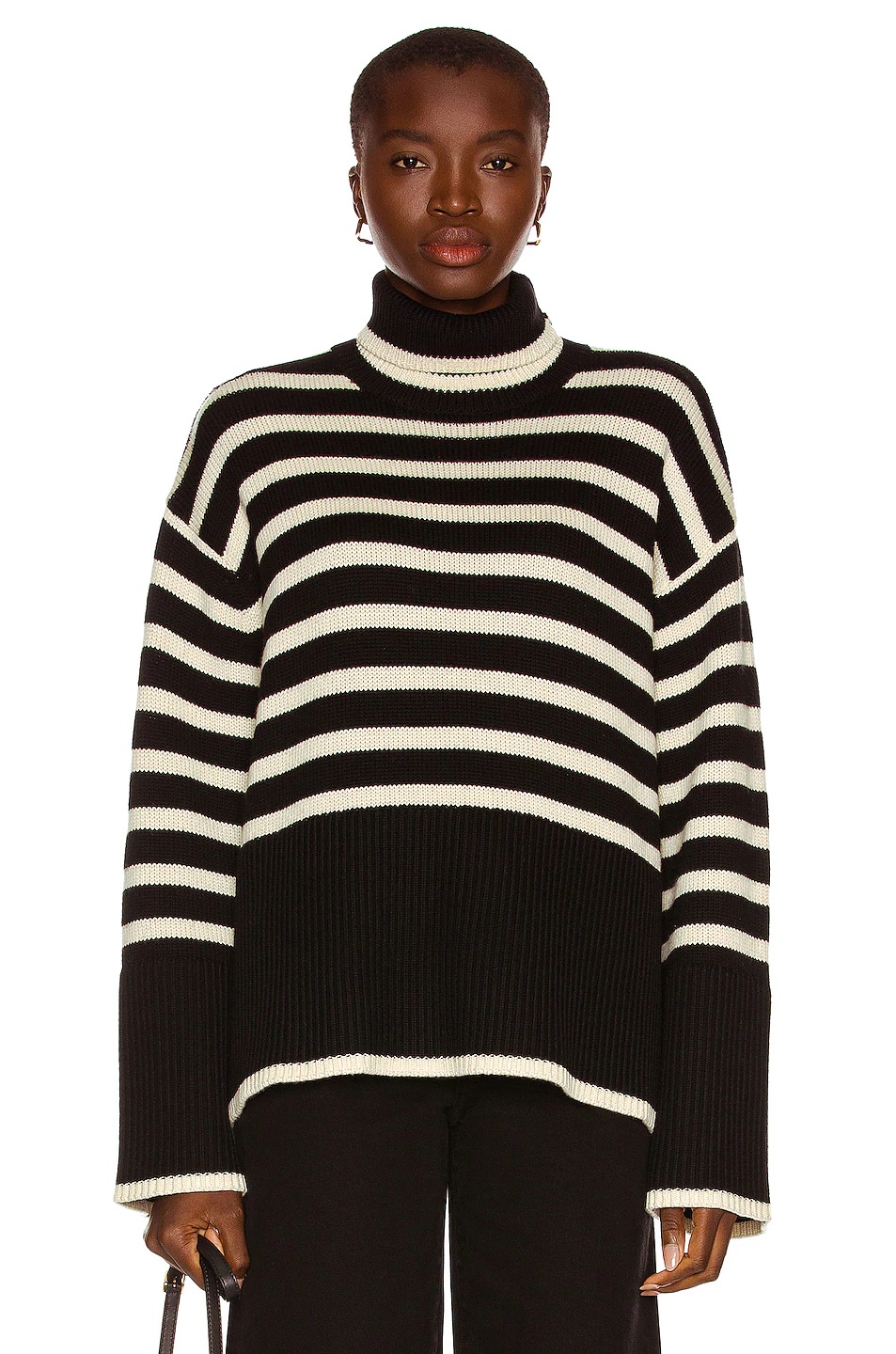 Signature Stripe Turtleneck Sweater - 1