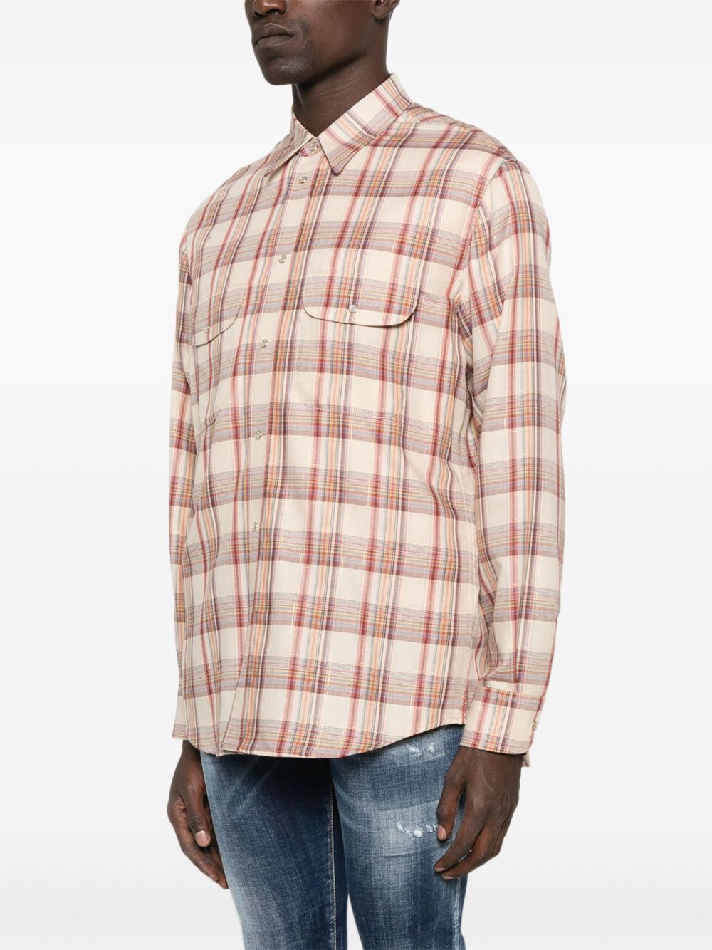 checked pocket shirt - 3
