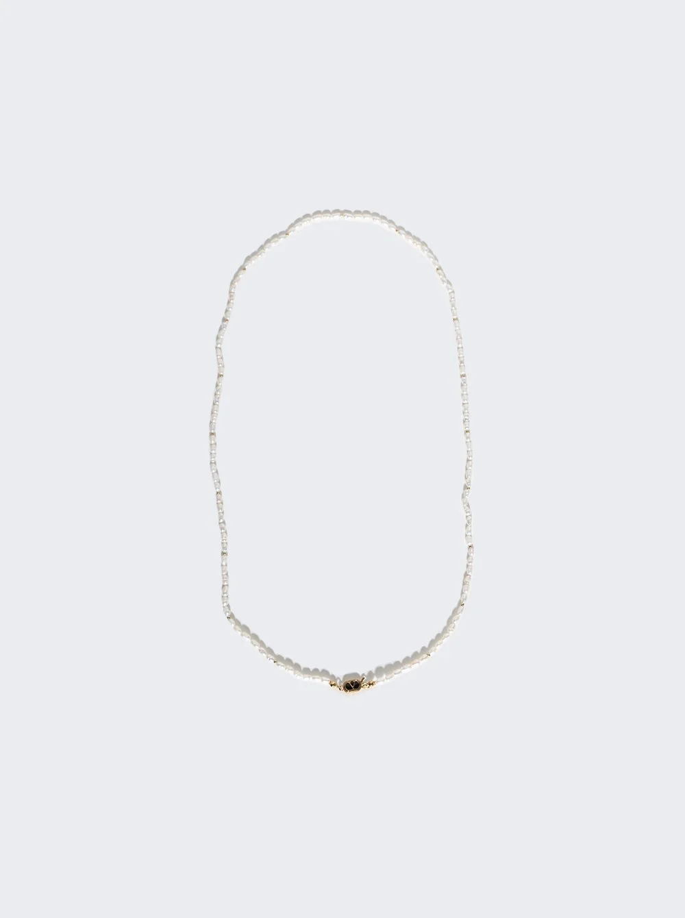 Ovalette Pearl Necklace Cream - 1