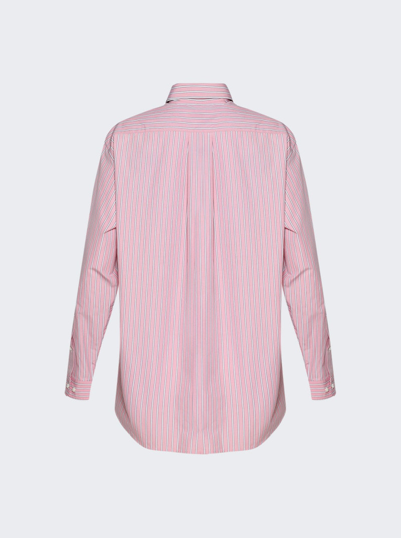 Miu Miu Oversize Stripe Poplin Shirt Rosa outlook