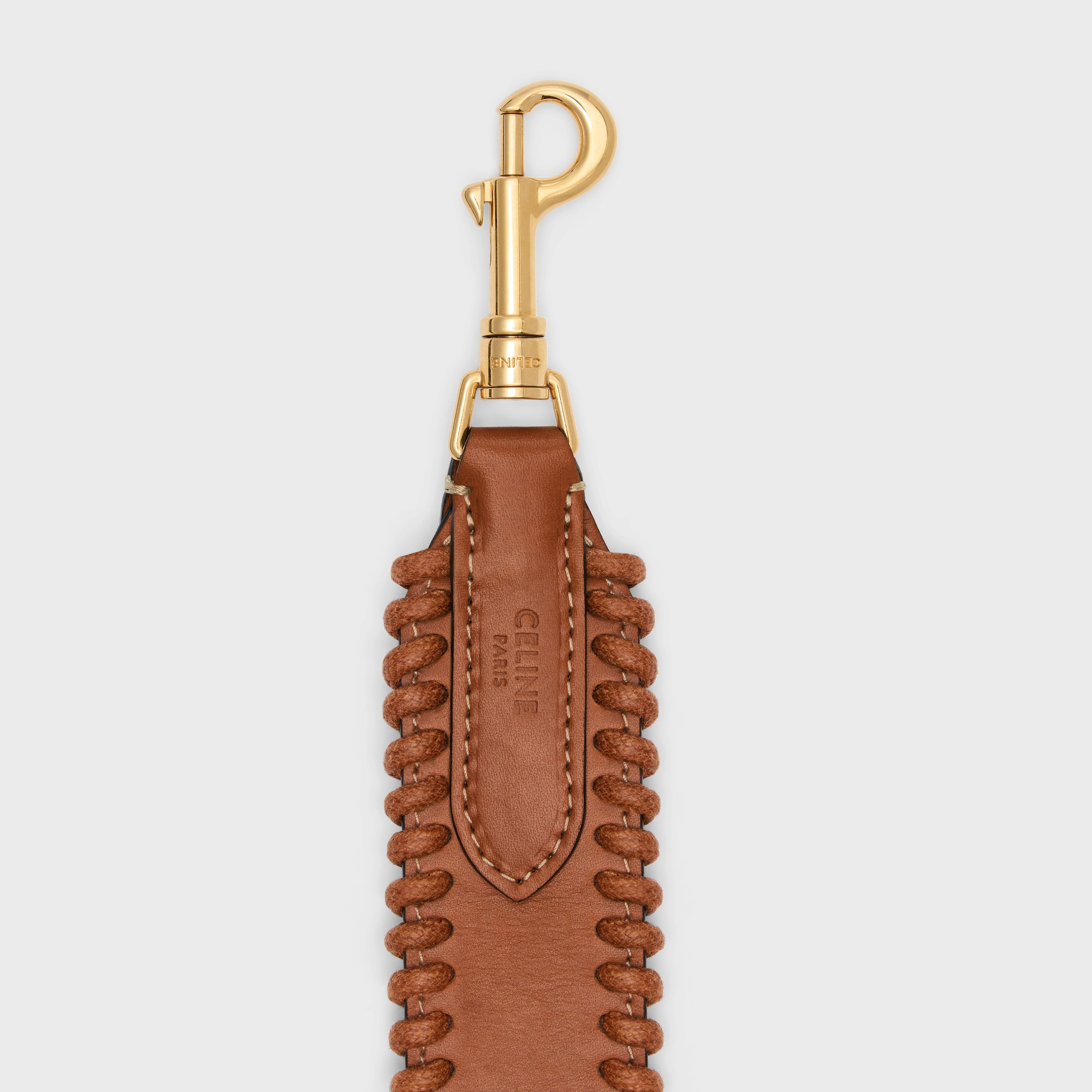 BRAIDED STRAP in NATURAL CALFSKIN with Gold Finishing - 2