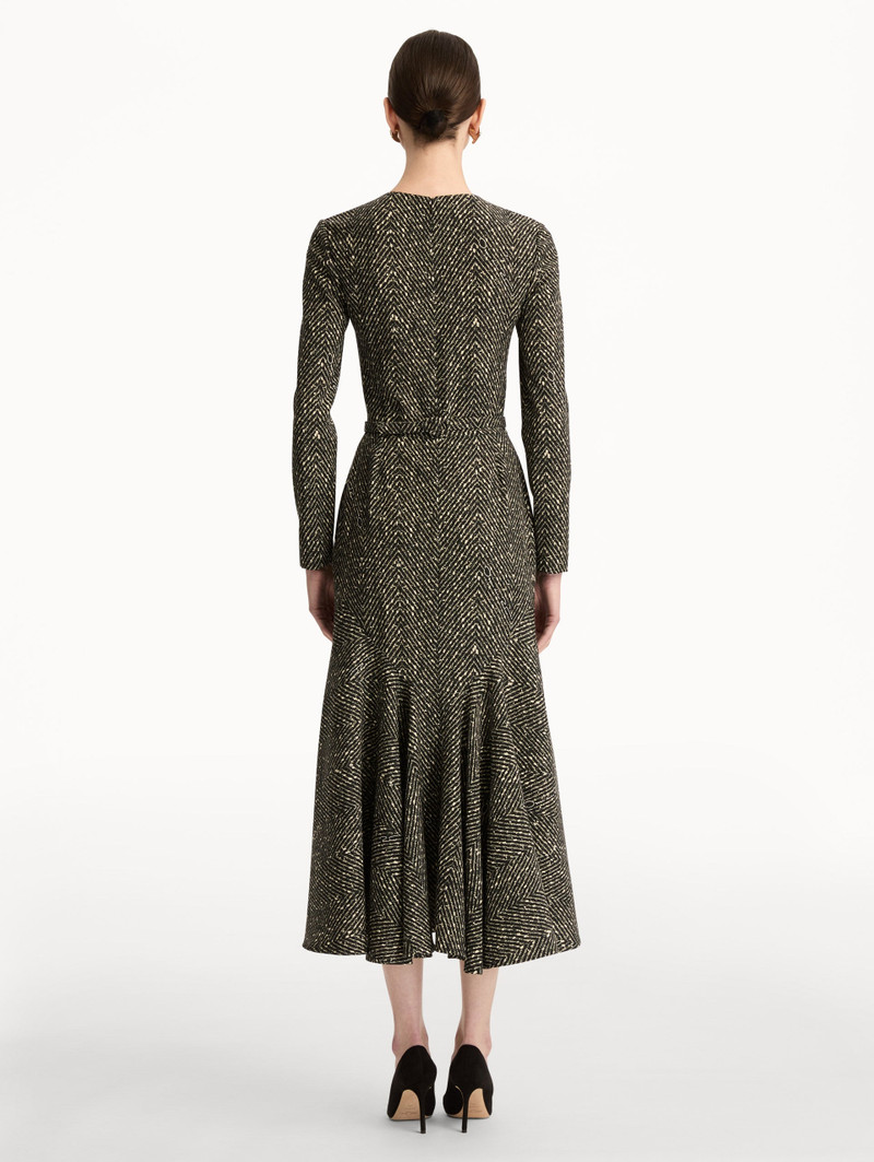 CHEVRON WOOL DRESS 3