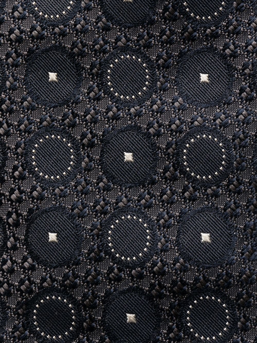 motif-embroidered silk tie - 2