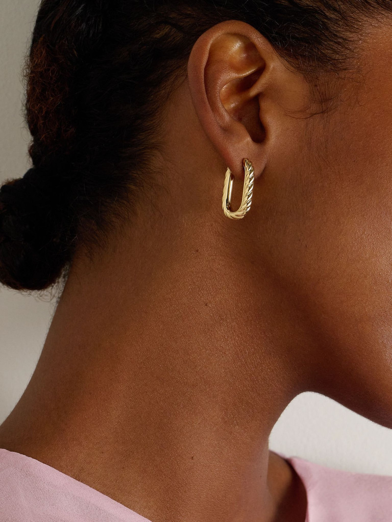 DAVID YURMAN DY Madison® 18-karat gold hoop earrings Gold outlook