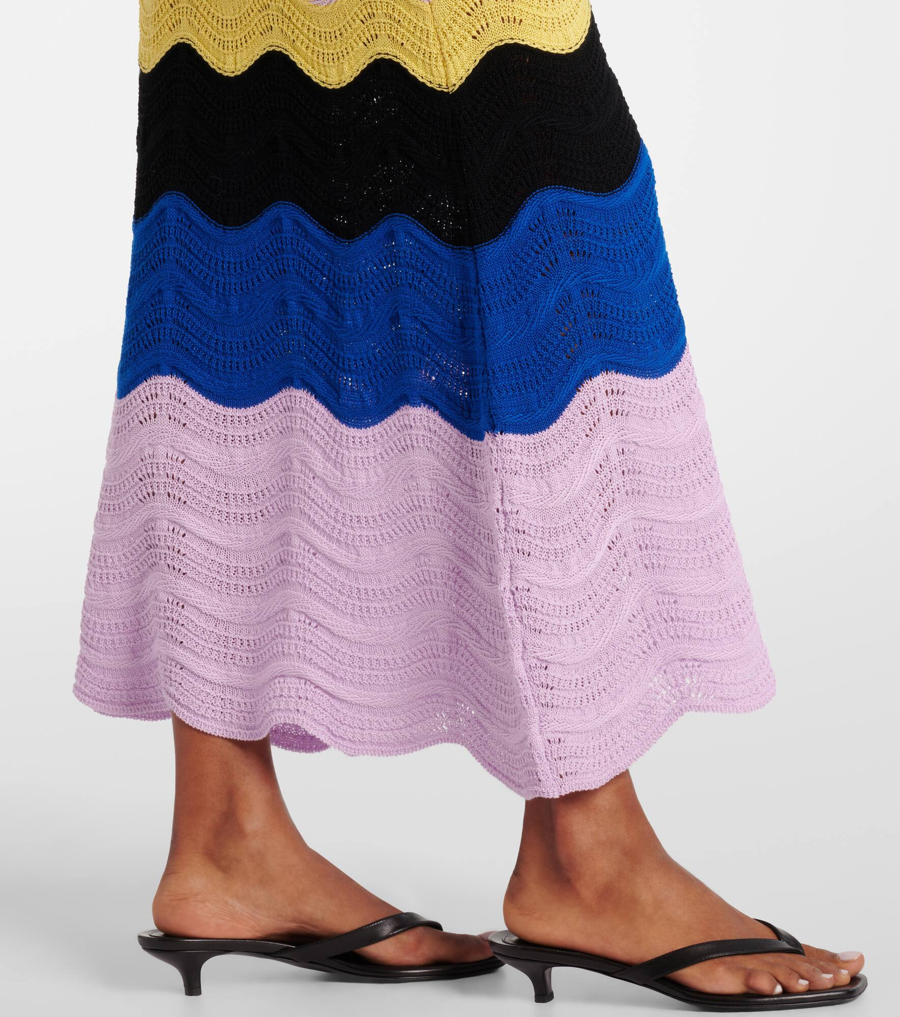 Chevron crochet cotton maxi dress - 5