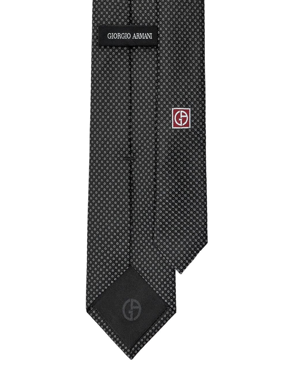 micro-dot silk tie - 2