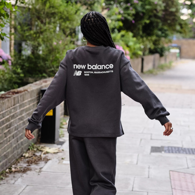 Linear Heritage Brushed Back Fleece Crewneck 6