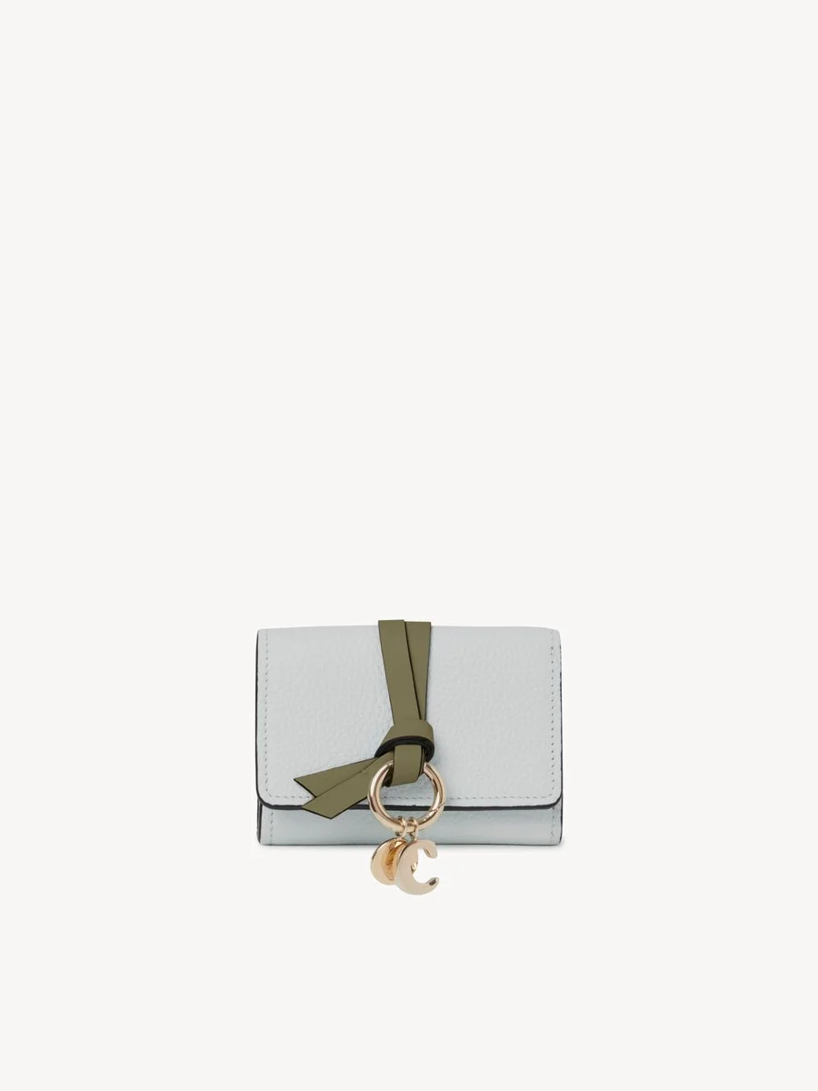 MINI ALPHABET TRI-FOLD IN GRAINED LEATHER - 1