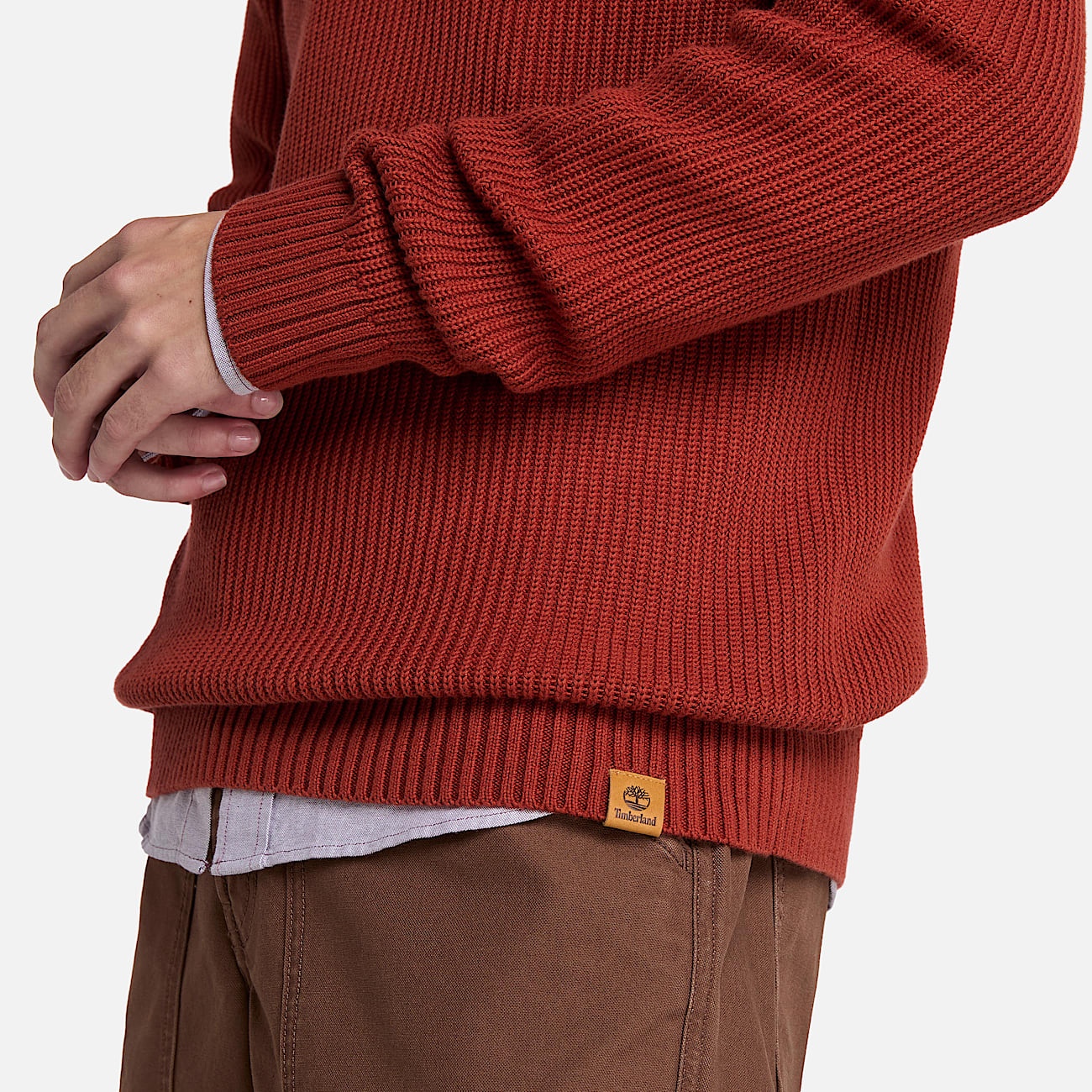 Men's Raglan Sleeve Ribbed Sweater - 4