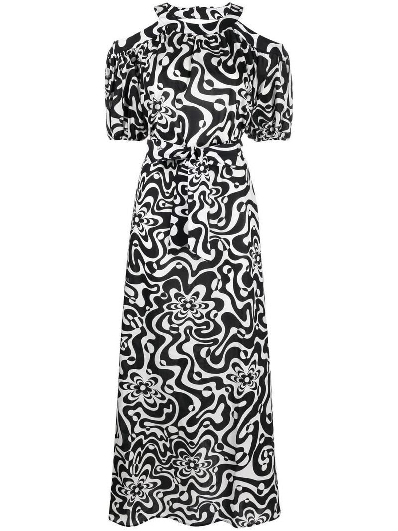abstract-print cut-out dress 1