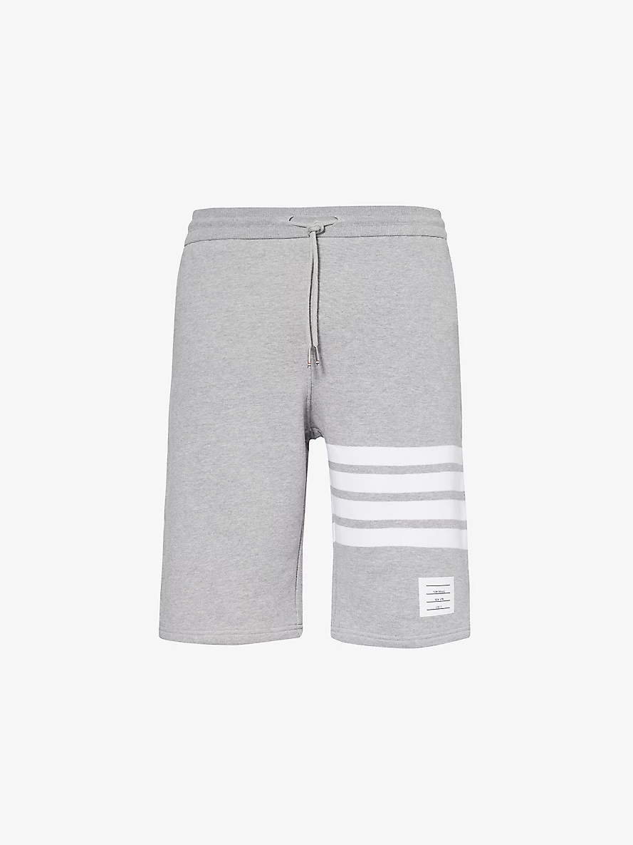 Four-bar regular-fit cotton-jersey shorts - 1