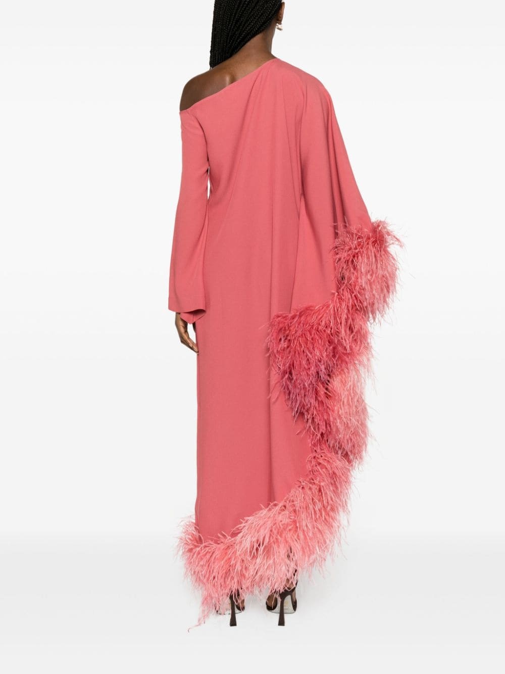 Ubud Extravaganza feather-trim maxi dress - 4