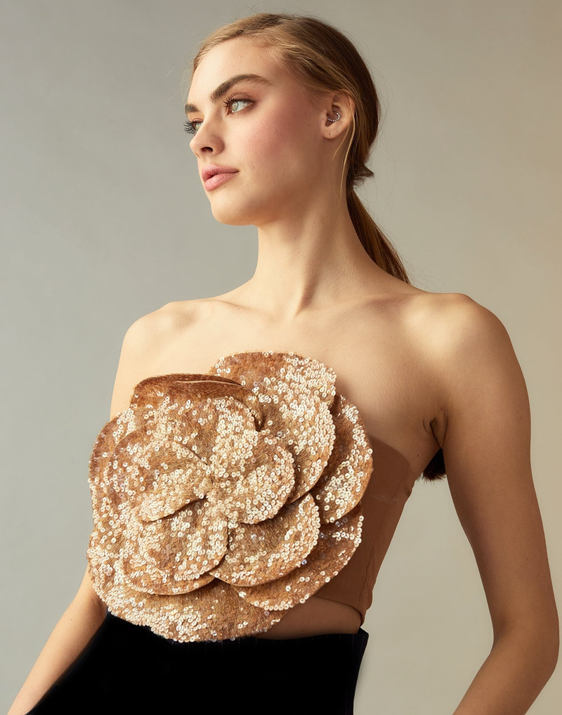 Sequin Flower Bandeau 3
