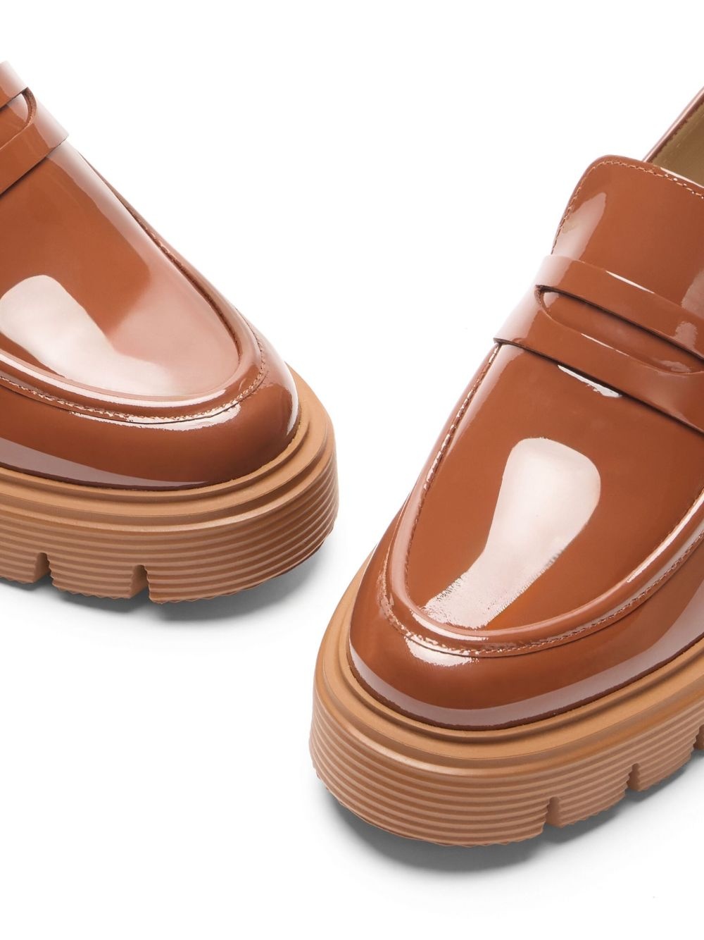60mm leather loafers - 6