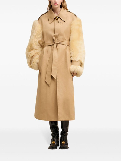 AMI Paris belted faux-fur coat outlook