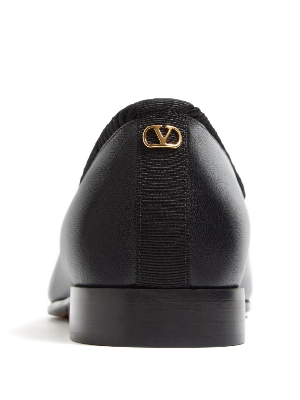 embroidered leather loafers - 4