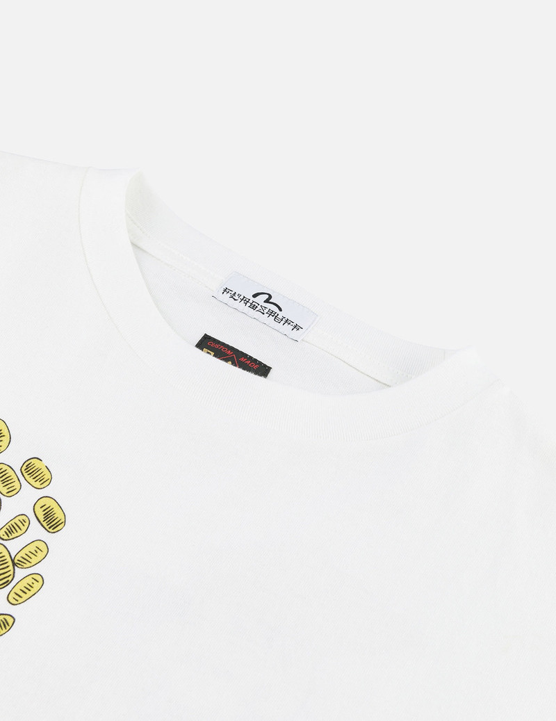 EVISU X F-LAGSTUF-F Shuga and Koban Coin Seagull Print Regular Fit T-shirt - White 10