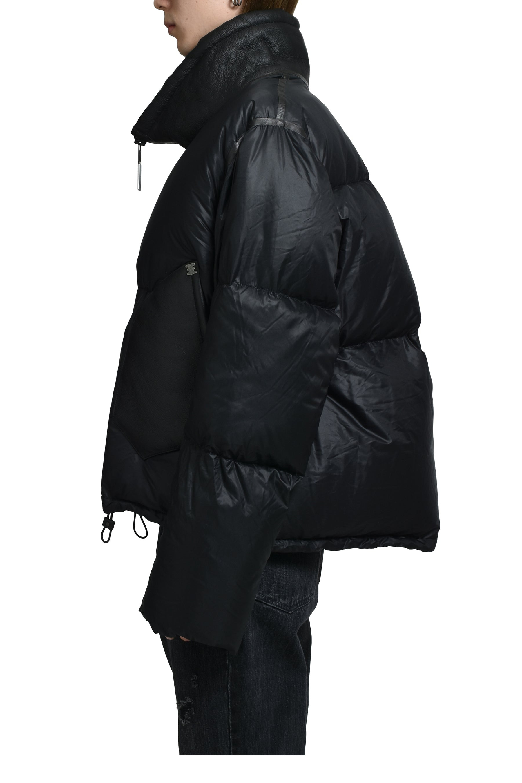 "REACTIVE"DOWN HIGH NECK BOMBERS / NOIR - 3