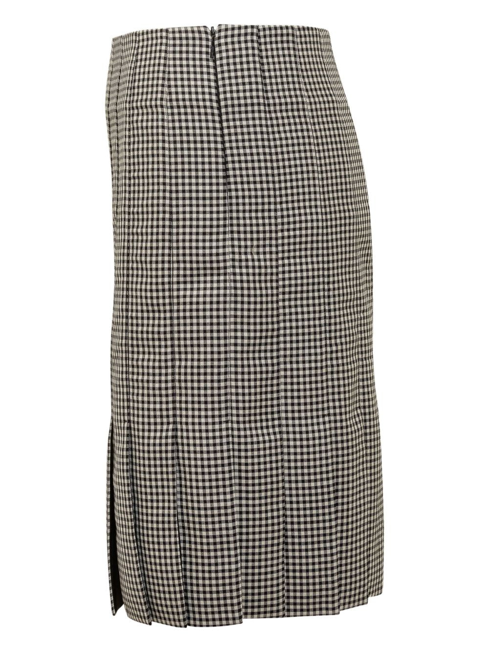 pleated gingham mini skirt - 3