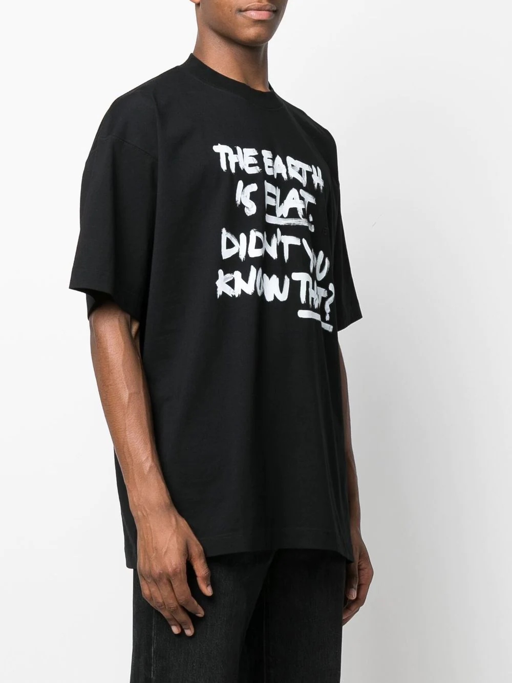 slogan-print oversized T-shirt - 4