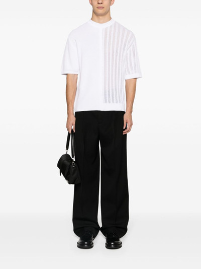 JACQUEMUS crew-neck cable-knit jumper outlook