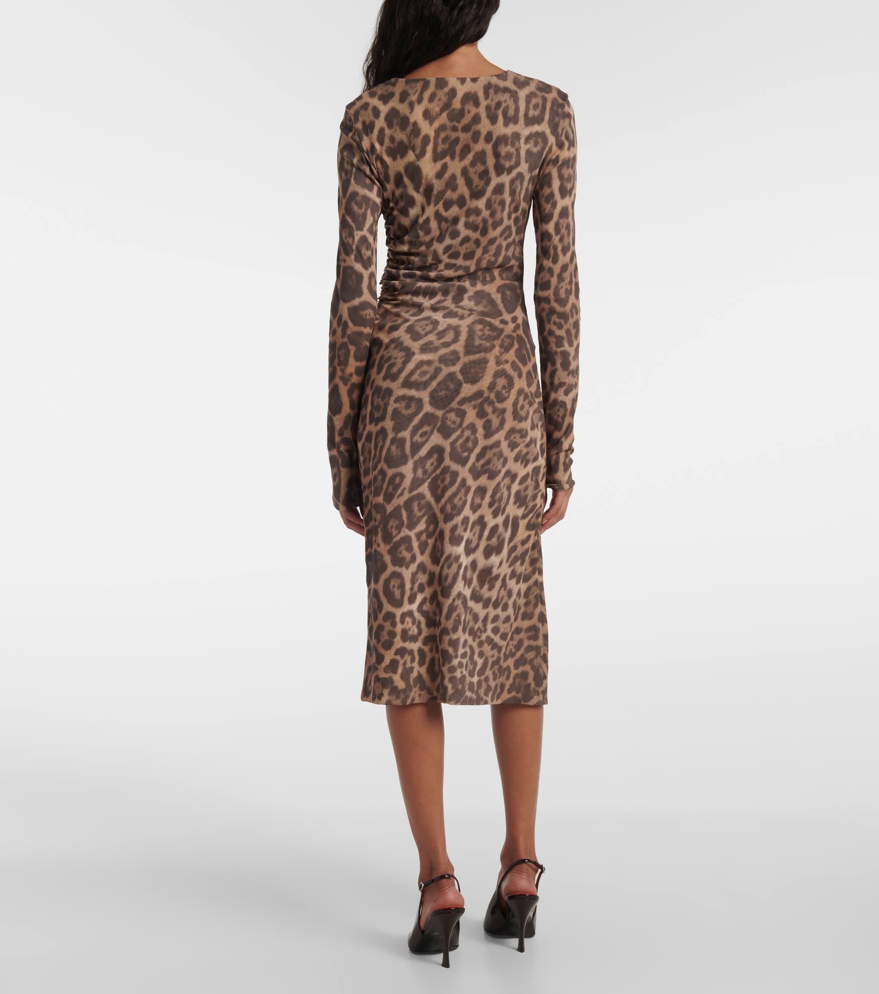 Leopard-print midi dress - 3