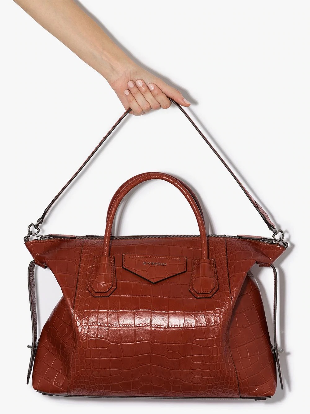 Antigona crocodile-effect tote bag - 4