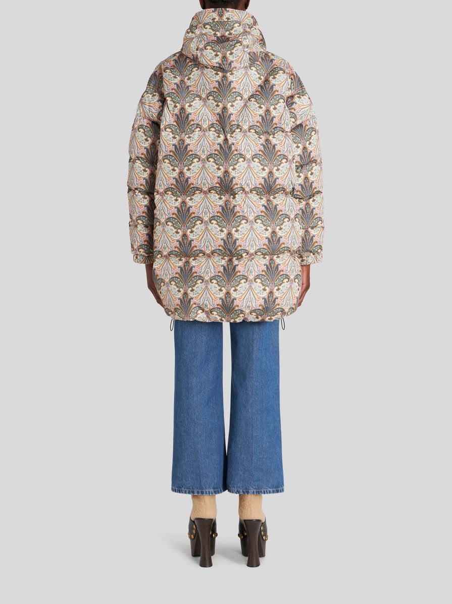 DOWN JACKET WITH PAISLEY MEDALLION PRINT - 4