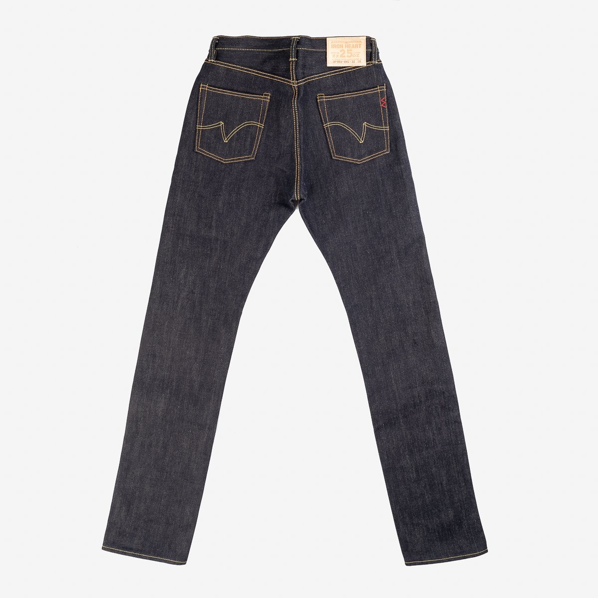 IH-888-XHS 25oz Selvedge Denim Medium/High Rise Tapered Cut Jeans - Indigo - 5