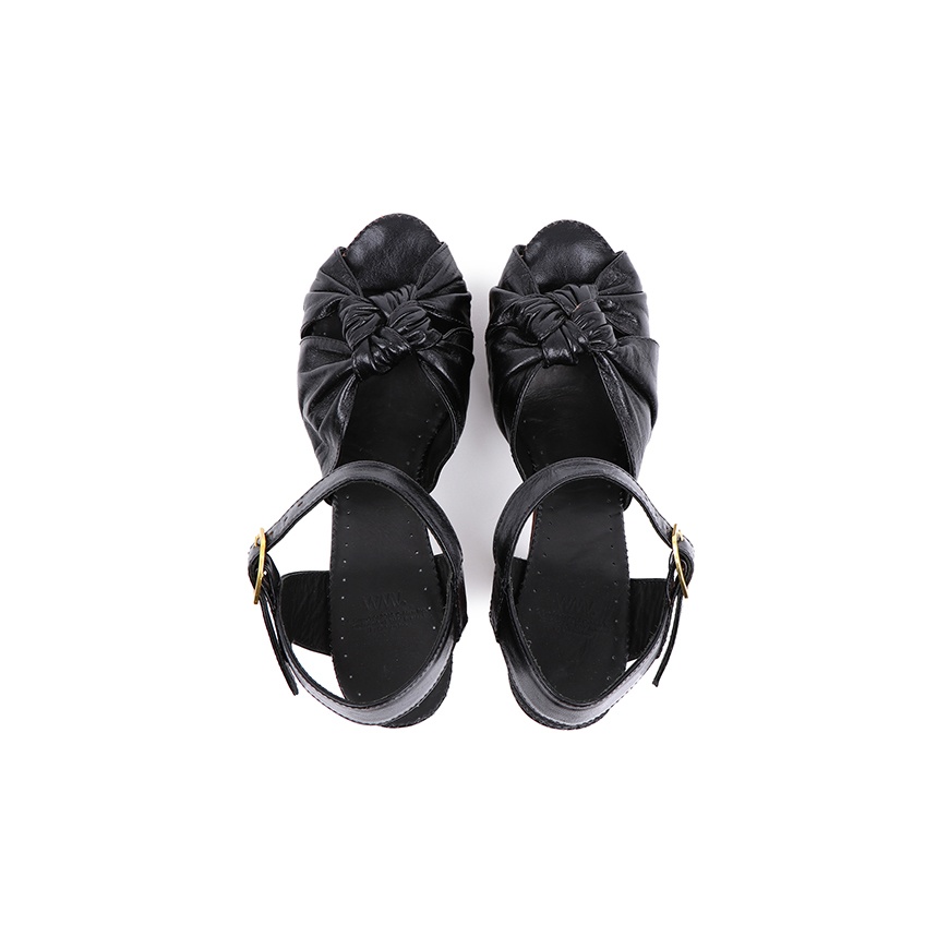 LOUISA SANDAL-FOLK (VEGGIE) BLACK - 2