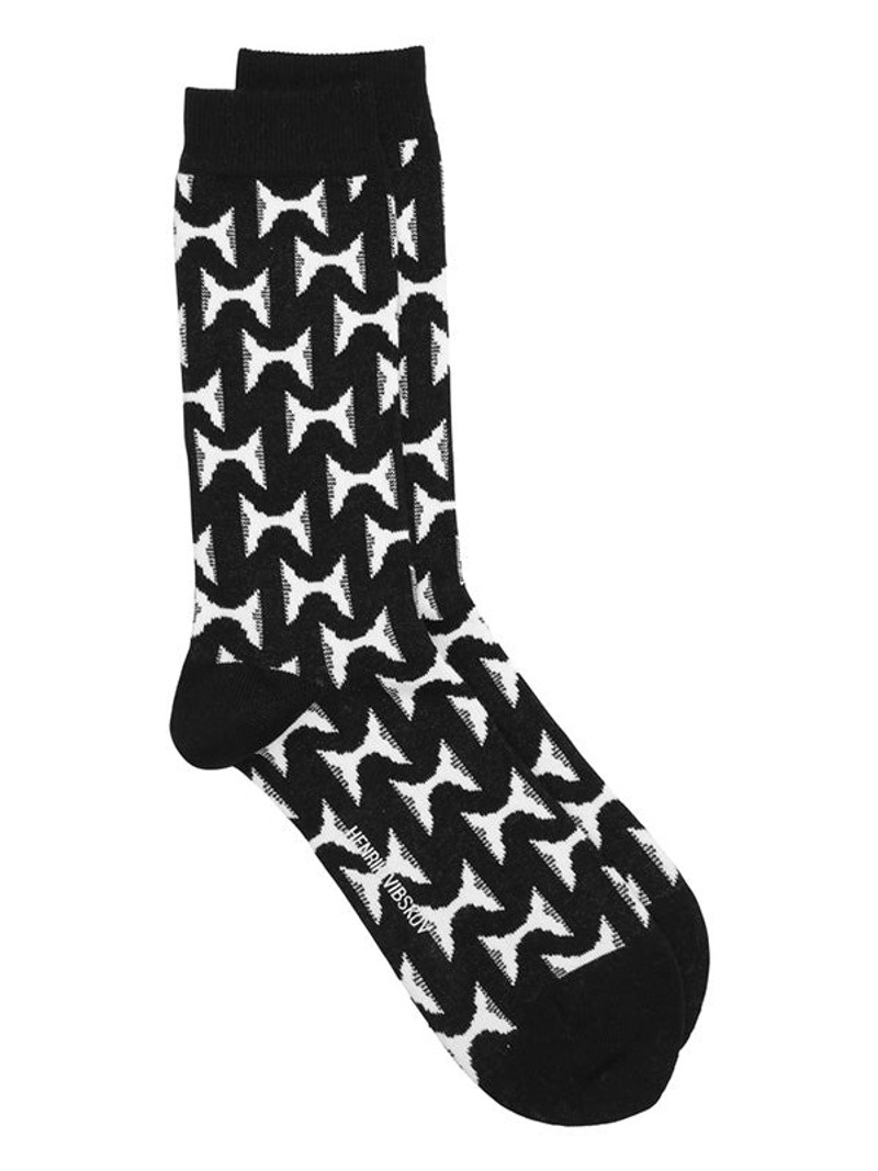 JAZZHANDS SOCKS HOMME - BLACK WHITE HANDS 1