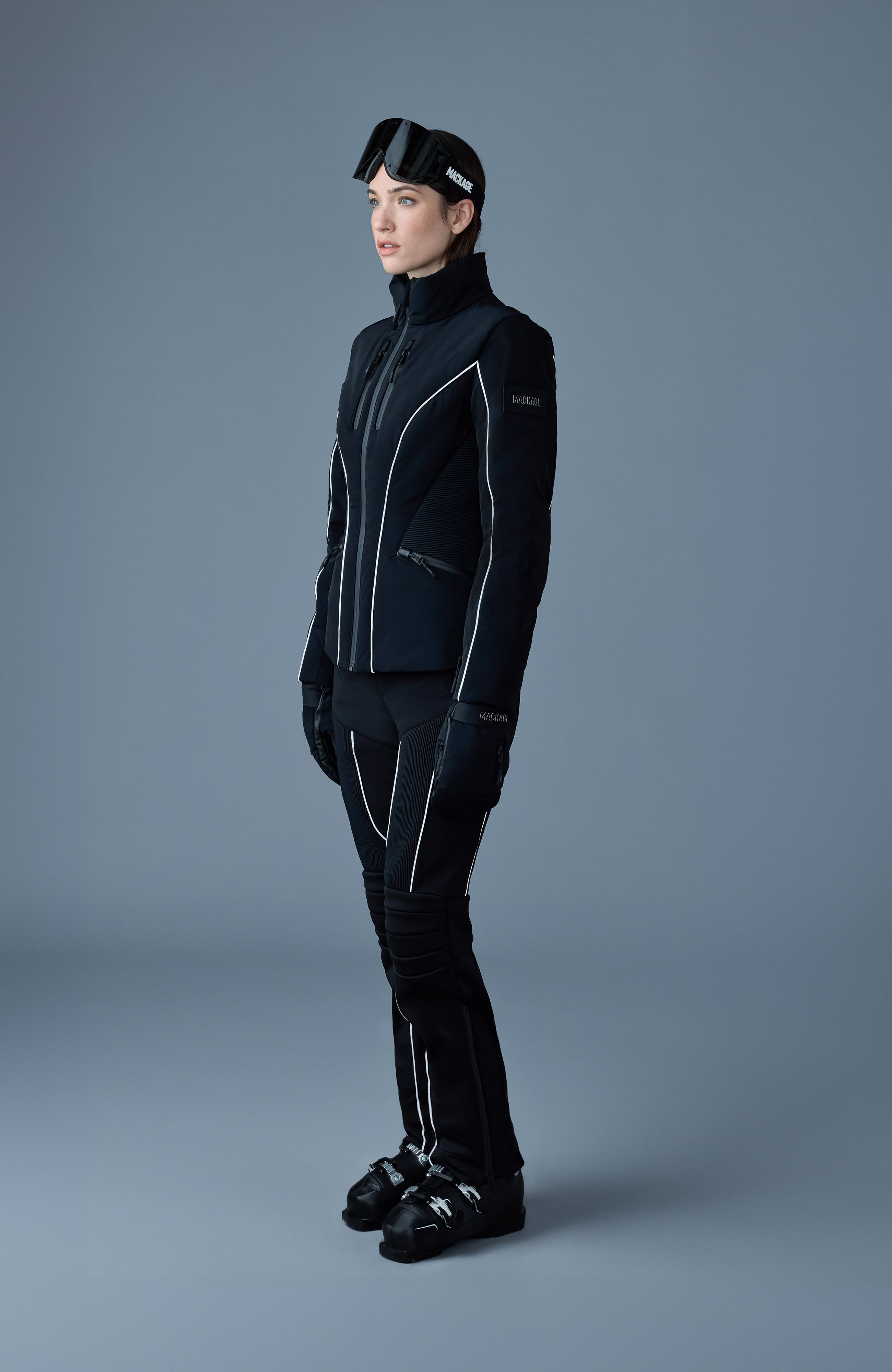 SANDRA Smocked detailed technical ski jacket - 3
