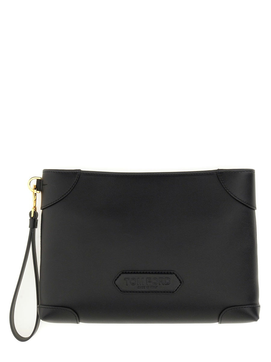 Leather Clutch Bag - 1