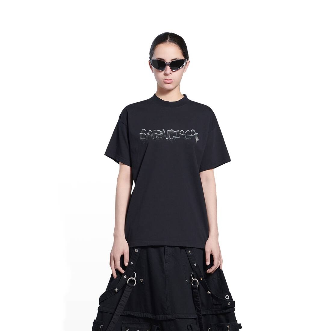 Women's Slime T-shirt Medium Fit in Black - 5