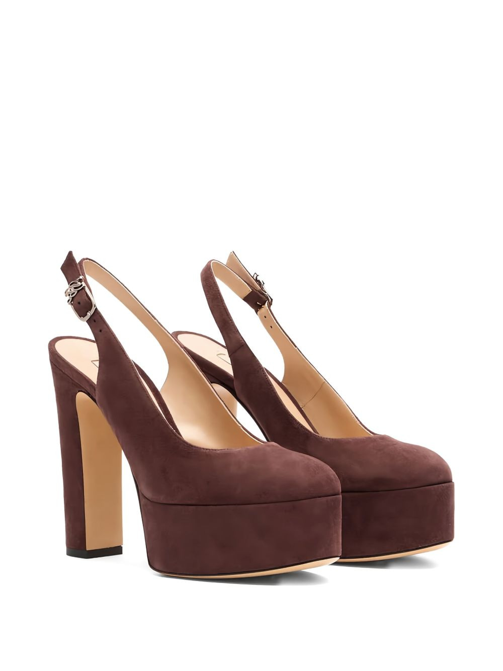 130mm Patty platform slingback pumps - 2