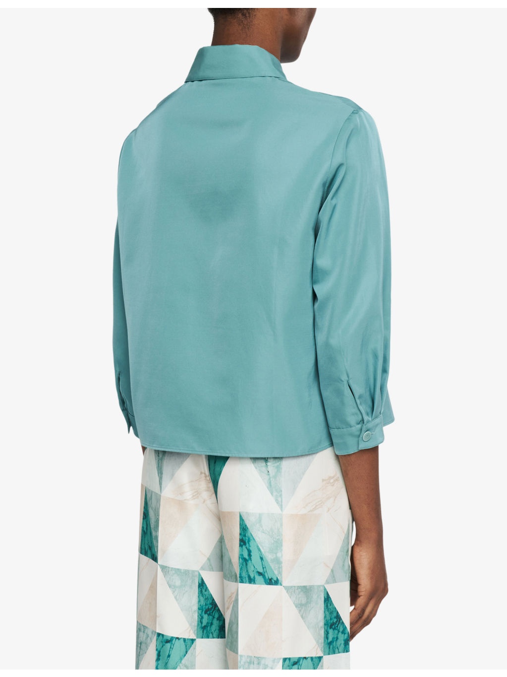 Satie Patch-Pocket Relaxed-Fit Cotton And Silk-Blend Shirt - 4