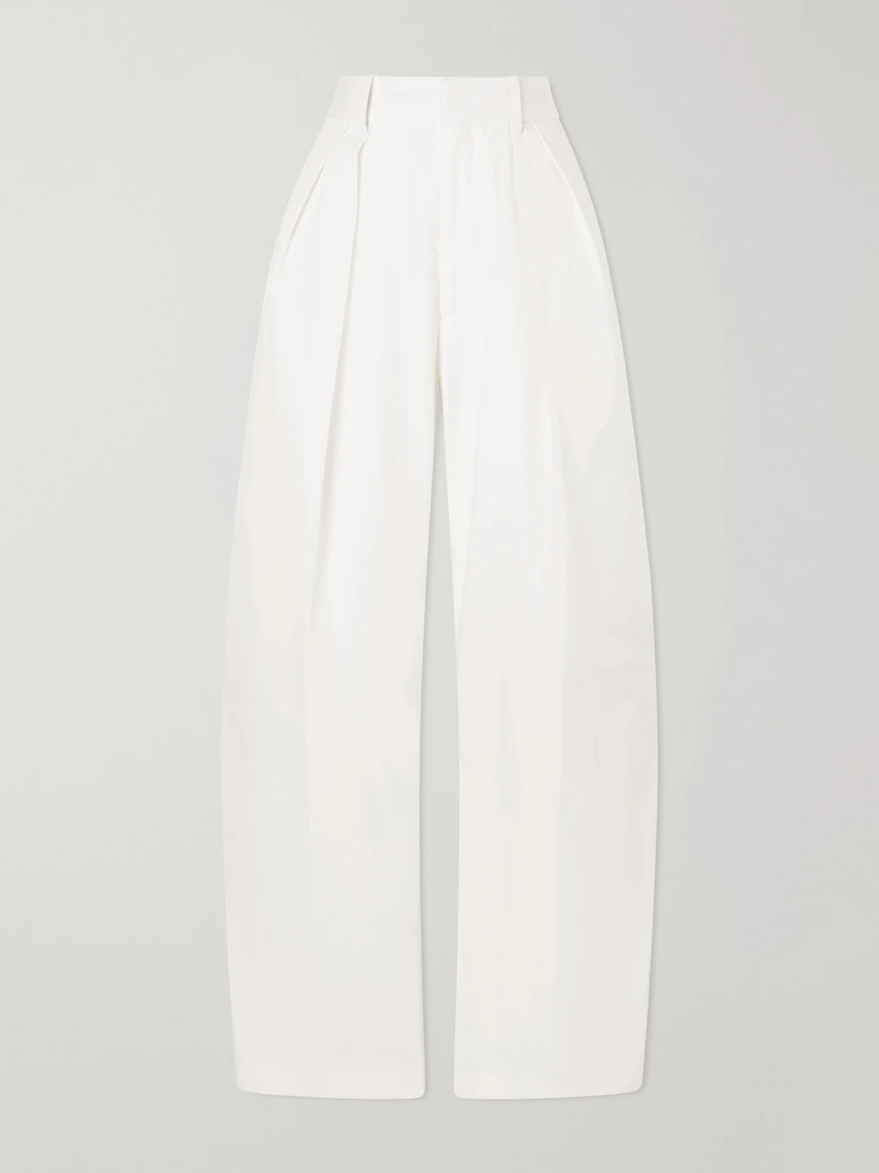 Joel Pleated Cotton-poplin Wide-leg Pants - 1