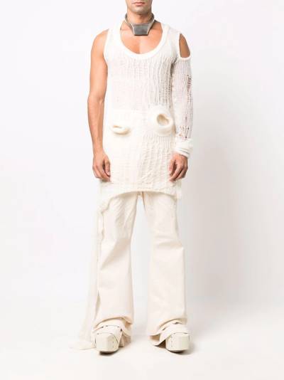 Rick Owens distressed knitted vest outlook