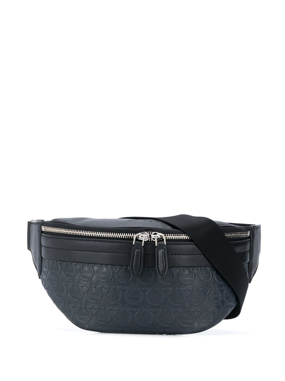 Gancini-embossed belt bag - 1